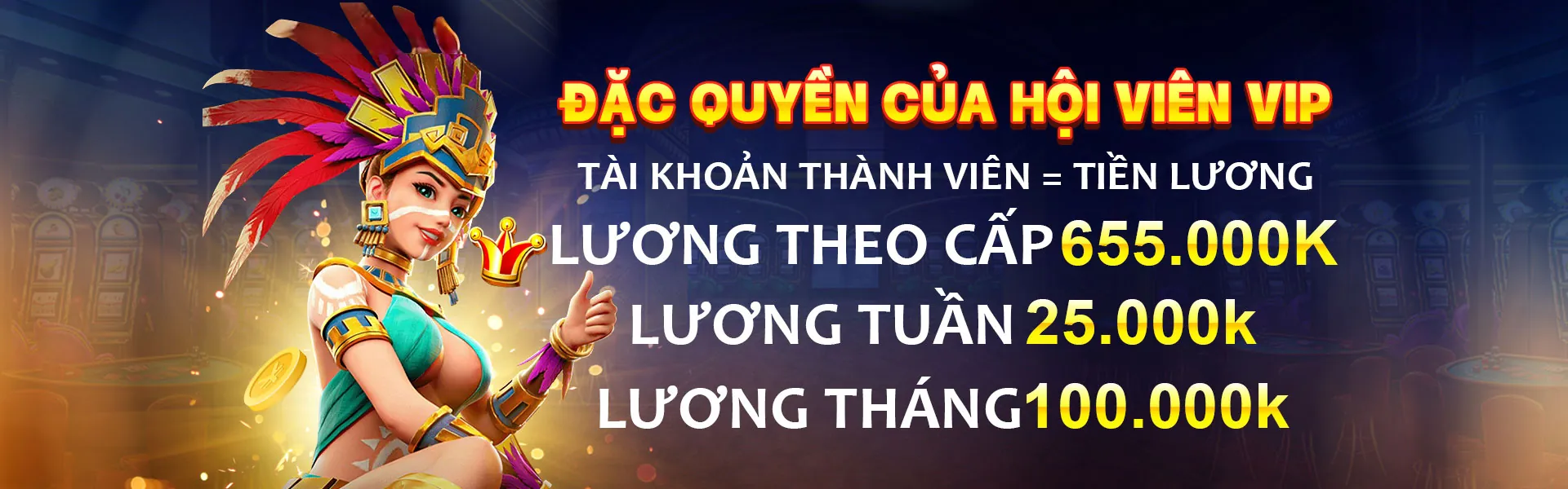 Hình ảnh sòng bạc VIP88 với trò chơi slot và live casino